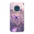Дизайнерский силиконовый с усиленными углами чехол для Nokia XR20 бабочки и лаванда