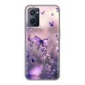 Дизайнерский силиконовый чехол для Realme 9i бабочки и лаванда