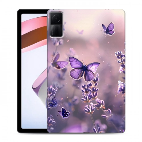 Дизайнерский силиконовый чехол для Xiaomi RedMi Pad бабочки и лаванда