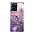Дизайнерский силиконовый чехол для Vivo Y16 бабочки и лаванда