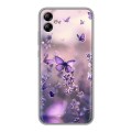 Дизайнерский силиконовый чехол для Samsung Galaxy A04e бабочки и лаванда