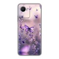 Дизайнерский силиконовый чехол для Realme C30s бабочки и лаванда