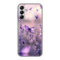 Дизайнерский силиконовый чехол для Samsung Galaxy A14 бабочки и лаванда