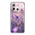 Дизайнерский силиконовый чехол для Xiaomi RedMi 12C бабочки и лаванда