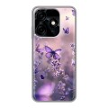 Дизайнерский силиконовый чехол для Tecno Spark 10C бабочки и лаванда