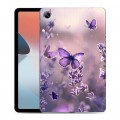 Дизайнерский силиконовый чехол для OPPO Pad Air бабочки и лаванда