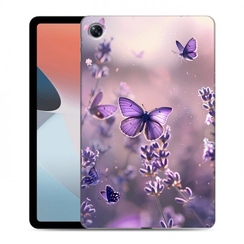 Дизайнерский силиконовый чехол для OPPO Pad Air бабочки и лаванда