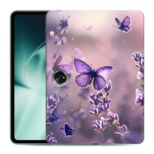 Дизайнерский силиконовый чехол для OnePlus Pad бабочки и лаванда