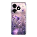 Дизайнерский силиконовый чехол для Tecno Spark Go 2024 бабочки и лаванда