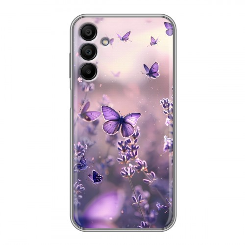 Дизайнерский силиконовый чехол для Samsung Galaxy A15 бабочки и лаванда