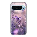Дизайнерский силиконовый чехол для Google Pixel 9 бабочки и лаванда