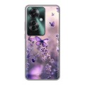 Дизайнерский силиконовый чехол для Oppo Reno 11F бабочки и лаванда