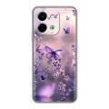 Дизайнерский силиконовый чехол для Vivo Y28 бабочки и лаванда