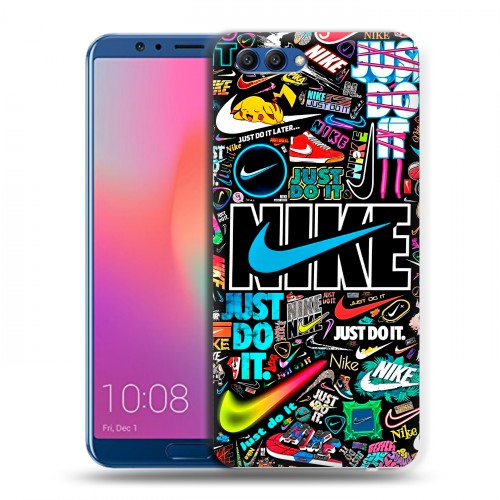 Дизайнерский пластиковый чехол для Huawei Honor View 10 найк nike черный