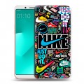 Дизайнерский пластиковый чехол для OPPO A83 найк nike черный