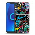 Дизайнерский силиконовый чехол для Alcatel 5V найк nike черный