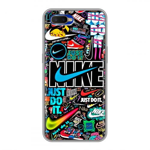 Дизайнерский силиконовый чехол для OPPO RX17 Neo найк nike черный