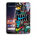 Дизайнерский силиконовый чехол для Nokia 3.2 найк nike черный
