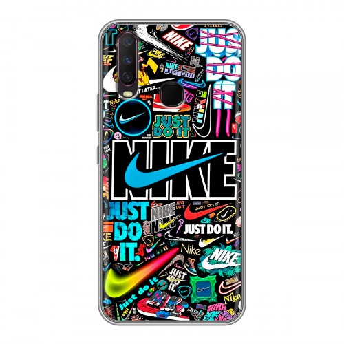 Дизайнерский силиконовый чехол для Vivo Y17 найк nike черный
