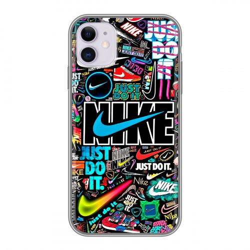 Дизайнерский силиконовый чехол для Iphone 11 найк nike черный