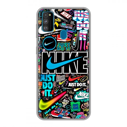 Дизайнерский силиконовый чехол для Samsung Galaxy M30s найк nike черный