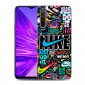 Дизайнерский силиконовый чехол для Realme 5 найк nike черный