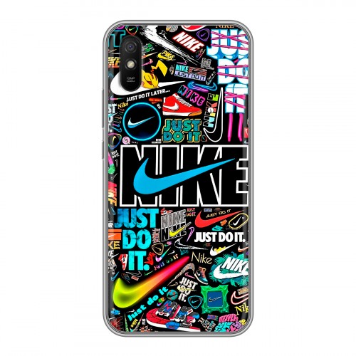 Дизайнерский силиконовый чехол для Xiaomi RedMi 9A найк nike черный