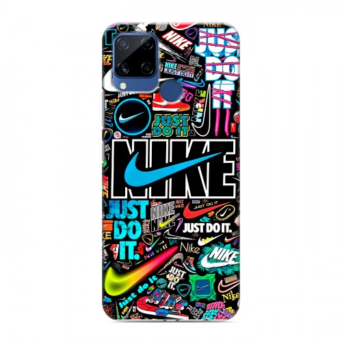 Дизайнерский пластиковый чехол для Realme C15 найк nike черный