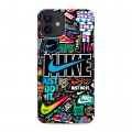 Дизайнерский силиконовый чехол для Iphone 12 найк nike черный