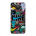 Дизайнерский силиконовый чехол для Nokia 1.4 найк nike черный