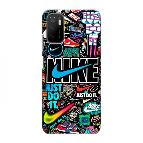 Дизайнерский силиконовый чехол для Xiaomi Poco M3 Pro найк nike черный