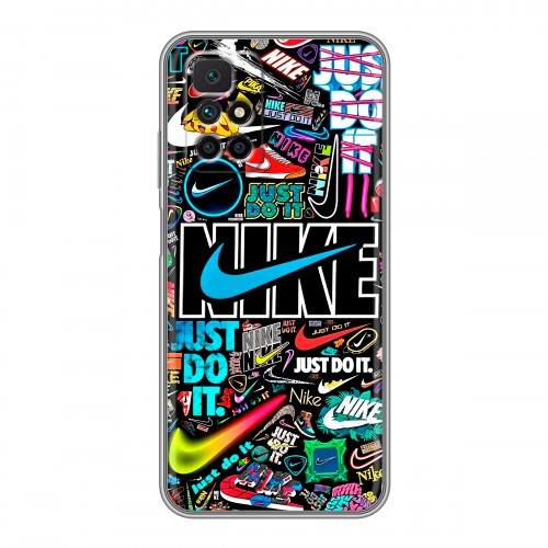 Дизайнерский силиконовый чехол для Xiaomi Redmi 10 найк nike черный