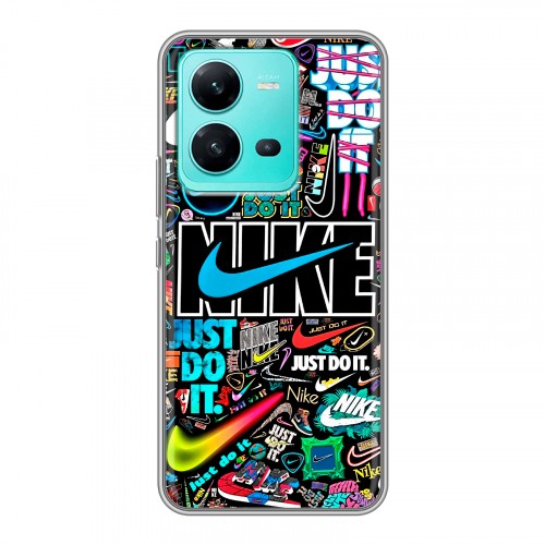 Дизайнерский силиконовый чехол для Vivo V25 найк nike черный