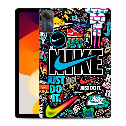 Дизайнерский силиконовый чехол для Xiaomi RedMi Pad SE найк nike черный