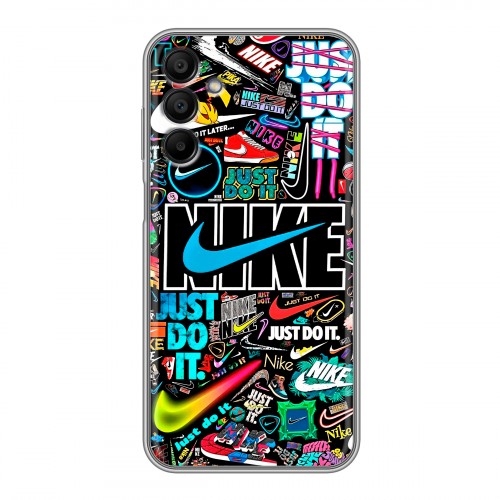 Дизайнерский силиконовый чехол для Samsung Galaxy A15 найк nike черный