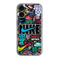 Дизайнерский пластиковый чехол для Iphone 16 найк nike черный