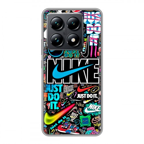 Дизайнерский силиконовый чехол для Xiaomi 14T Pro найк nike черный