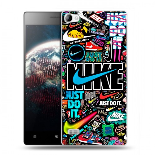 Дизайнерский пластиковый чехол для Lenovo Vibe X2 найк nike черный