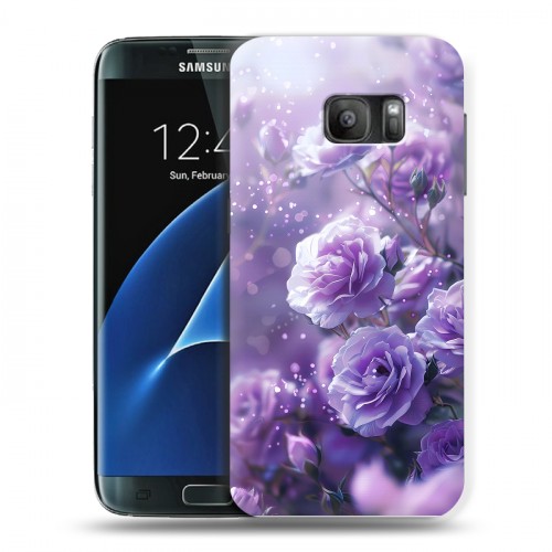 Дизайнерский силиконовый с усиленными углами чехол для Samsung Galaxy S7 Розы цветы