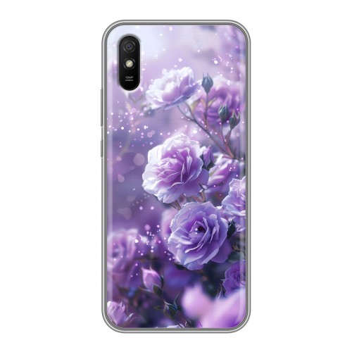 Дизайнерский силиконовый с усиленными углами чехол для Xiaomi RedMi 9A Розы цветы