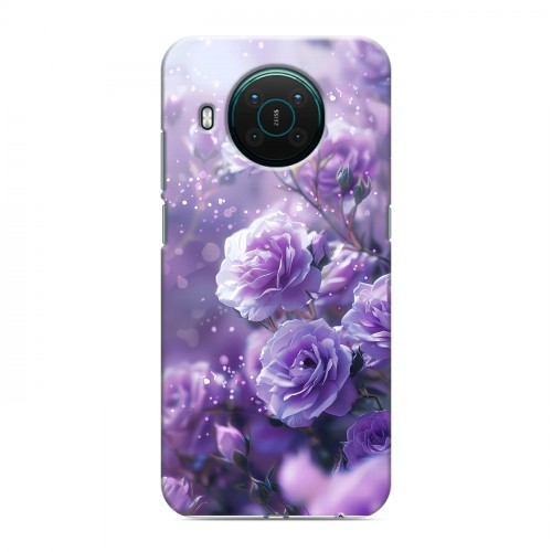Дизайнерский силиконовый с усиленными углами чехол для Nokia X10 Розы цветы