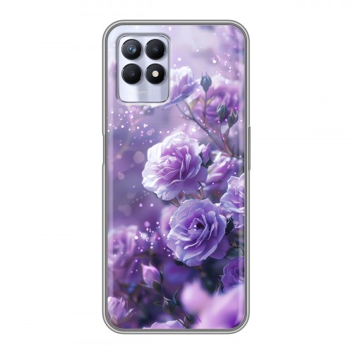 Дизайнерский силиконовый чехол для Realme 8i Розы цветы