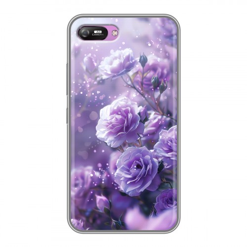 Дизайнерский силиконовый с усиленными углами чехол для Itel A25 Розы цветы