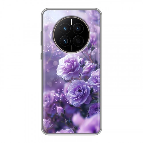 Дизайнерский силиконовый с усиленными углами чехол для Huawei Mate 50 Розы цветы