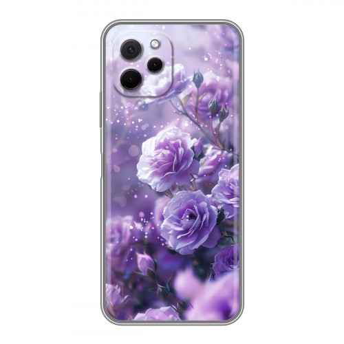 Дизайнерский силиконовый с усиленными углами чехол для Huawei Nova Y61 Розы цветы