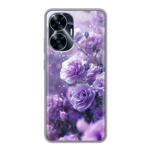 Дизайнерский силиконовый чехол для Realme C55 Розы цветы