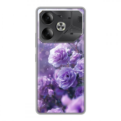 Дизайнерский силиконовый чехол для Tecno Pova 6 Розы цветы