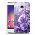 Дизайнерский пластиковый чехол для LG L60 Розы цветы