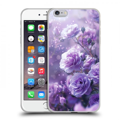 Дизайнерский силиконовый чехол для Iphone 6 Plus/6s Plus Розы цветы