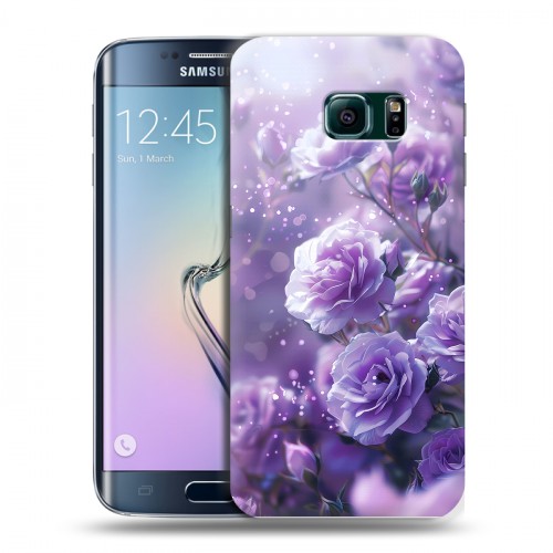 Дизайнерский силиконовый чехол для Samsung Galaxy S6 Edge Розы цветы